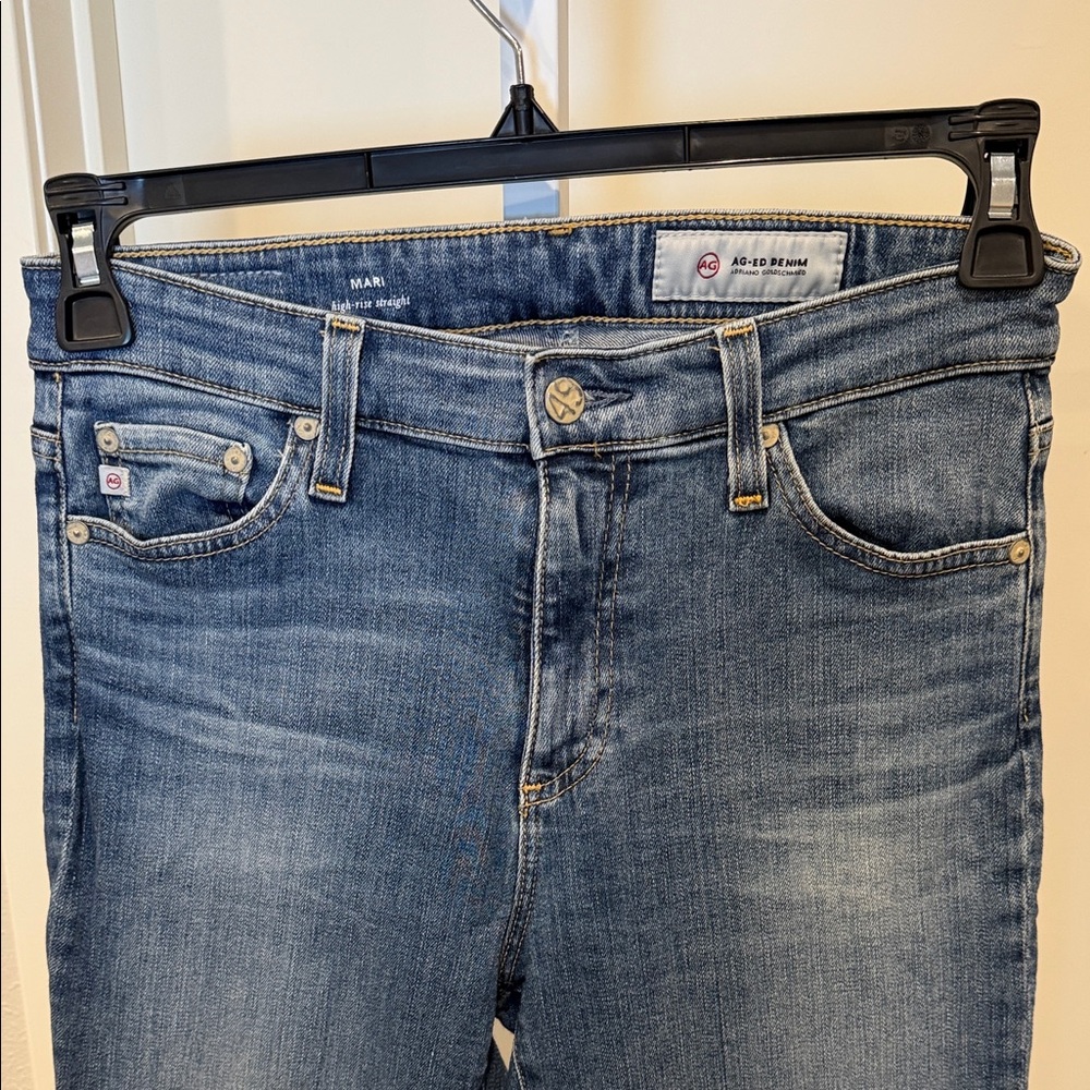 AG Adriano Goldschmied Mari High Rise Straight Jeans 27 Premium Stretch Denim - Picture 5 of 7